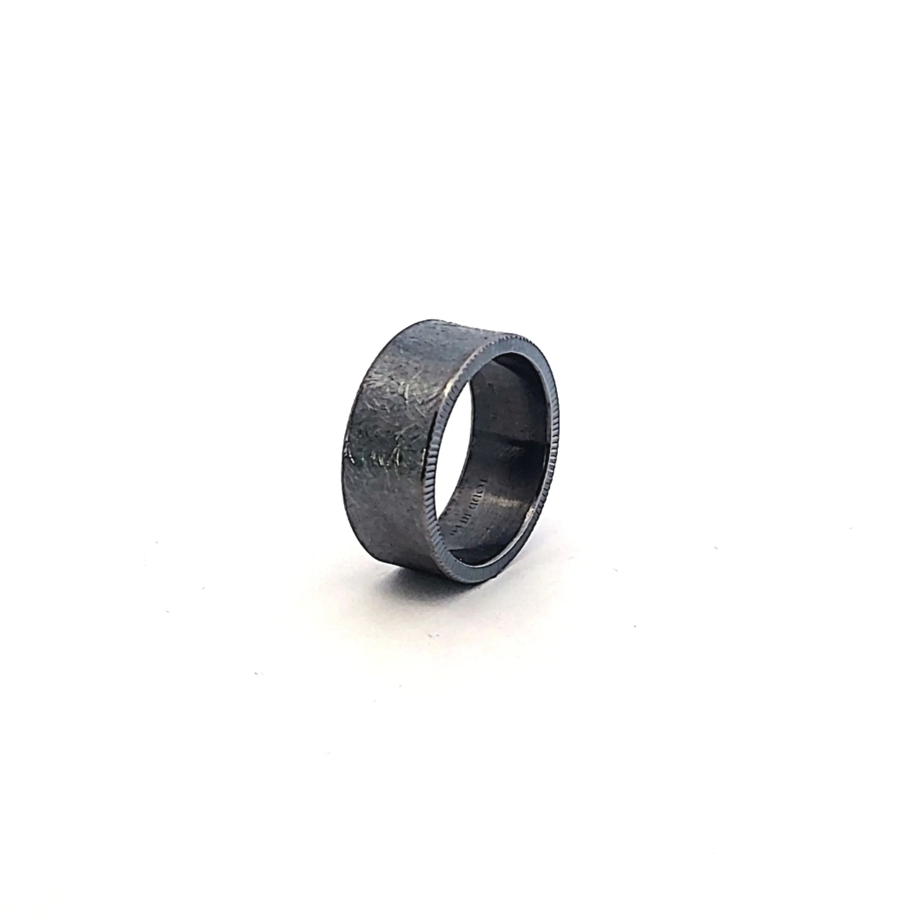 9mm Oxidized Sterling Silver Men’s Band