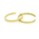 18 karat Yellow Gold and Diamond Hoop Earrings