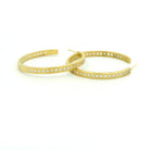 18 karat Yellow Gold and Diamond Hoop Earrings