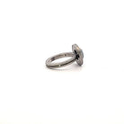 Palladium Rose Cut Gray Diamond Ring