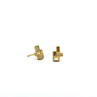 18 karat Yellow Gold and Diamond Stud Earrings