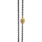 18 karat Yellow Gold, Oxidized Sterling Silver and Diamond Necklace Necklace