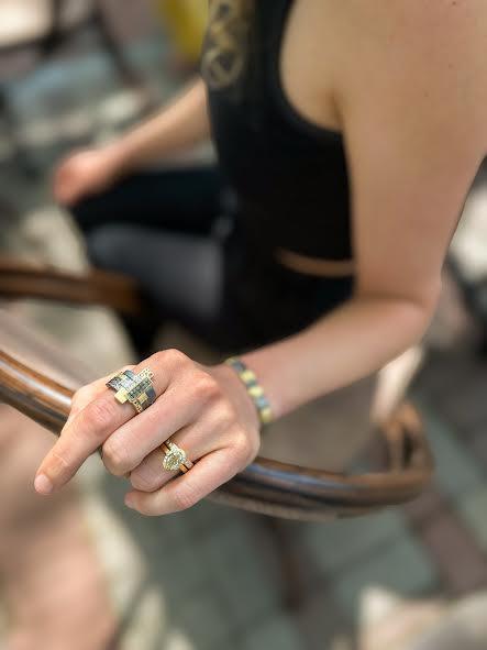 Yellow Gold Oval Diamond Halo Ring