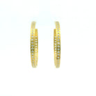 18 karat Yellow Gold and Diamond Hoop Earrings