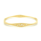 Yellow Gold 7 Diamond Sided Bangle