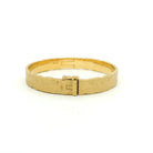 18 karat Yellow Gold Hammered Hinge Bangle