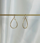 Yellow Gold Open Pear Earrings