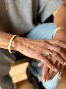 Yellow Gold and Diamond High Polished Band