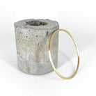 Yellow Gold Matte Tube Bangle