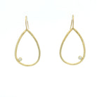 Yellow Gold and Diamond Pear Earrings