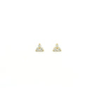 18 karat Yellow Gold and Diamond Triple Stud Earring, Large