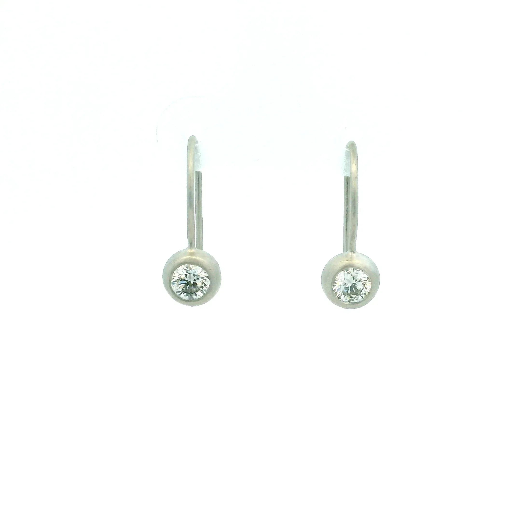 Platinum Diamond Drop Earrings