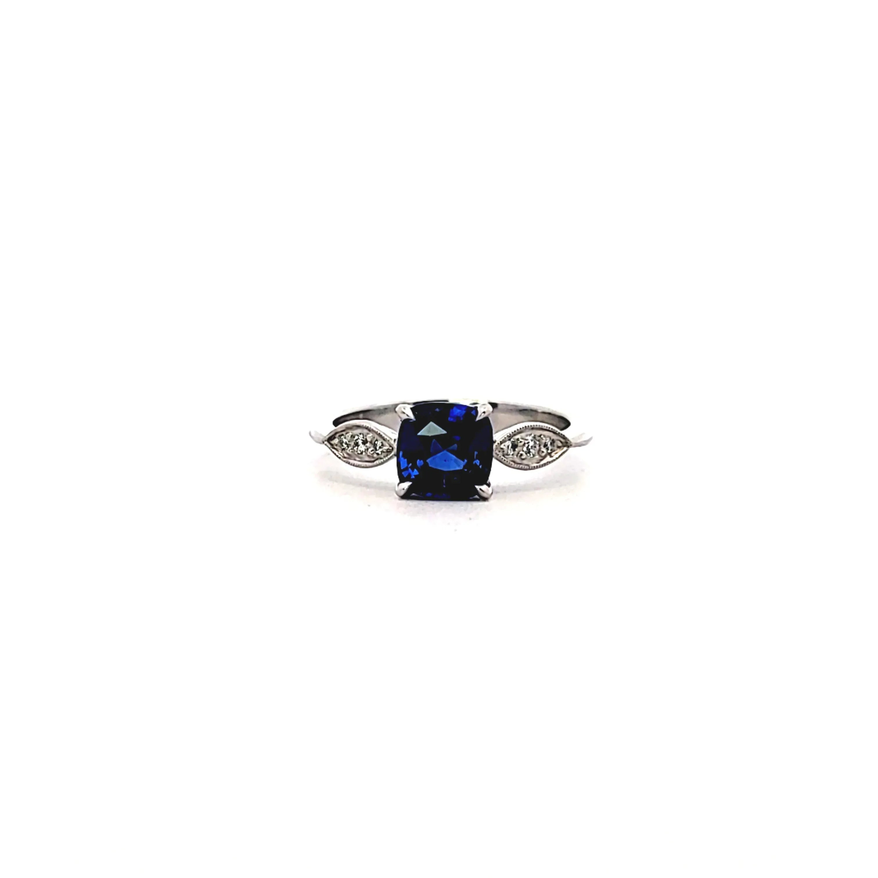 Diamond and Ceylon Sapphire Ring