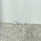 Platinum and 4.02 CT Diamond Studs