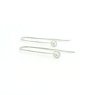 Platinum and Diamond Long Drop Earrings