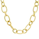 18 Karat Yellow Gold Oval Link Necklace