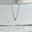 Gold and Diamond 3 Prong Pendant
