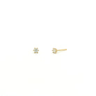 18 karat Yellow Gold and Diamond Stud Earrings, 0.14 ct