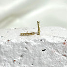 Yellow Gold and Diamond Bar Earrings