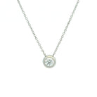 Platinum and Diamond Bezel Pendant