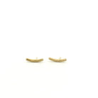 18 karat Yellow Gold Curved Bar Earrings