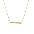 18 karat Yellow Gold Hammered Bar Necklace