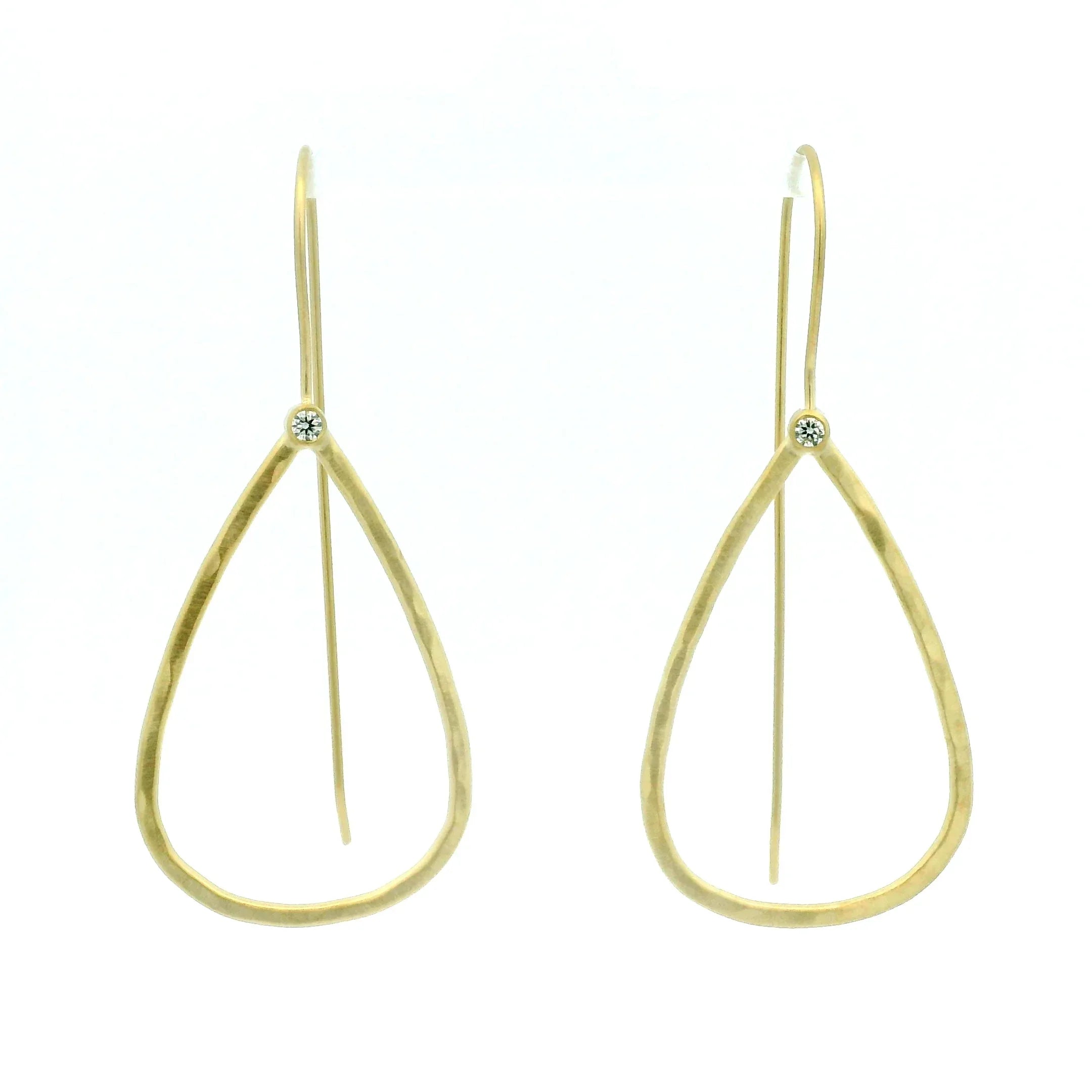 18 karat Yellow Gold and Diamond Earrings