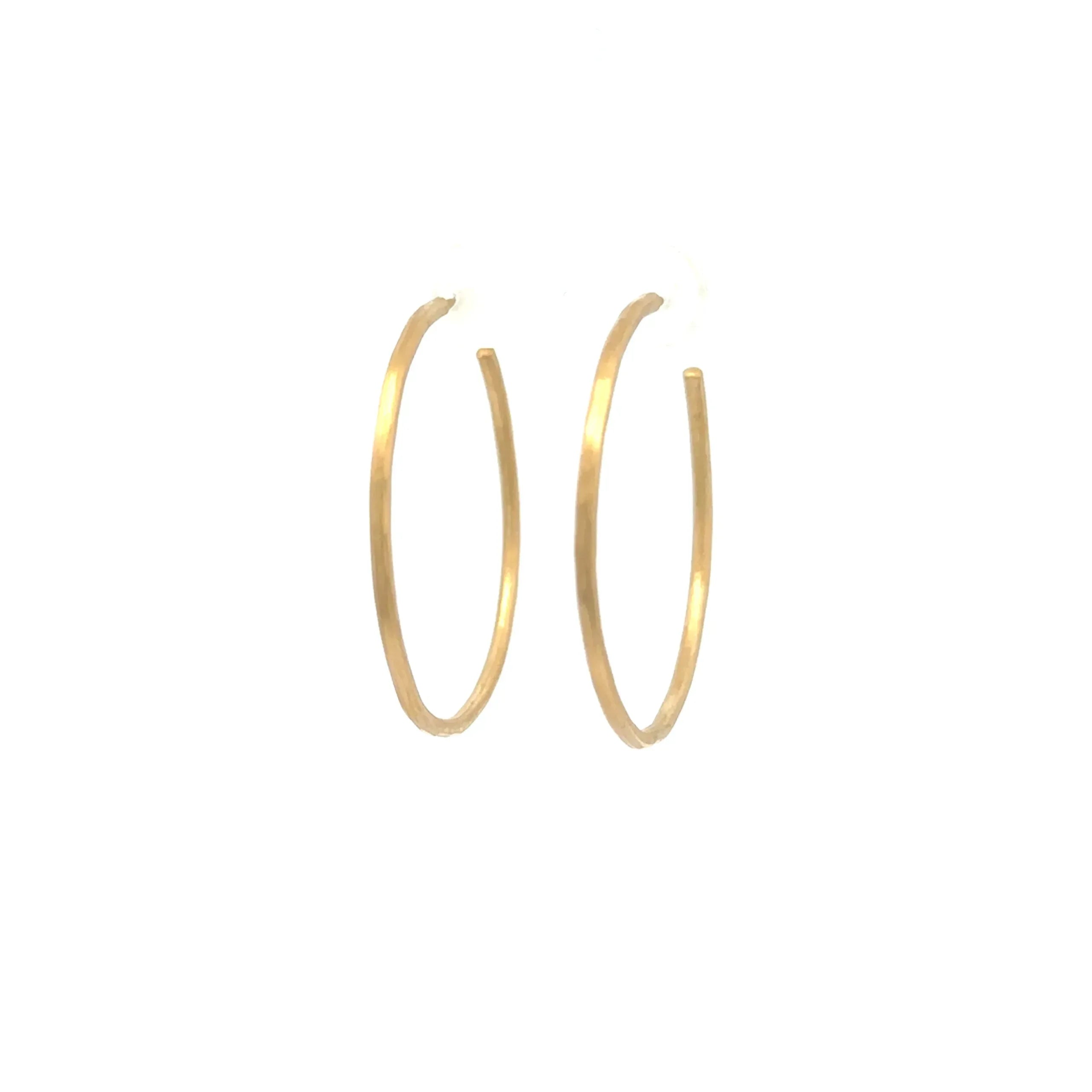 18 karat Yellow Gold Hoop Earrings, Large
