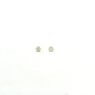 18 karat Yellow Gold and Diamond Stud Earrings, 0.14 ct