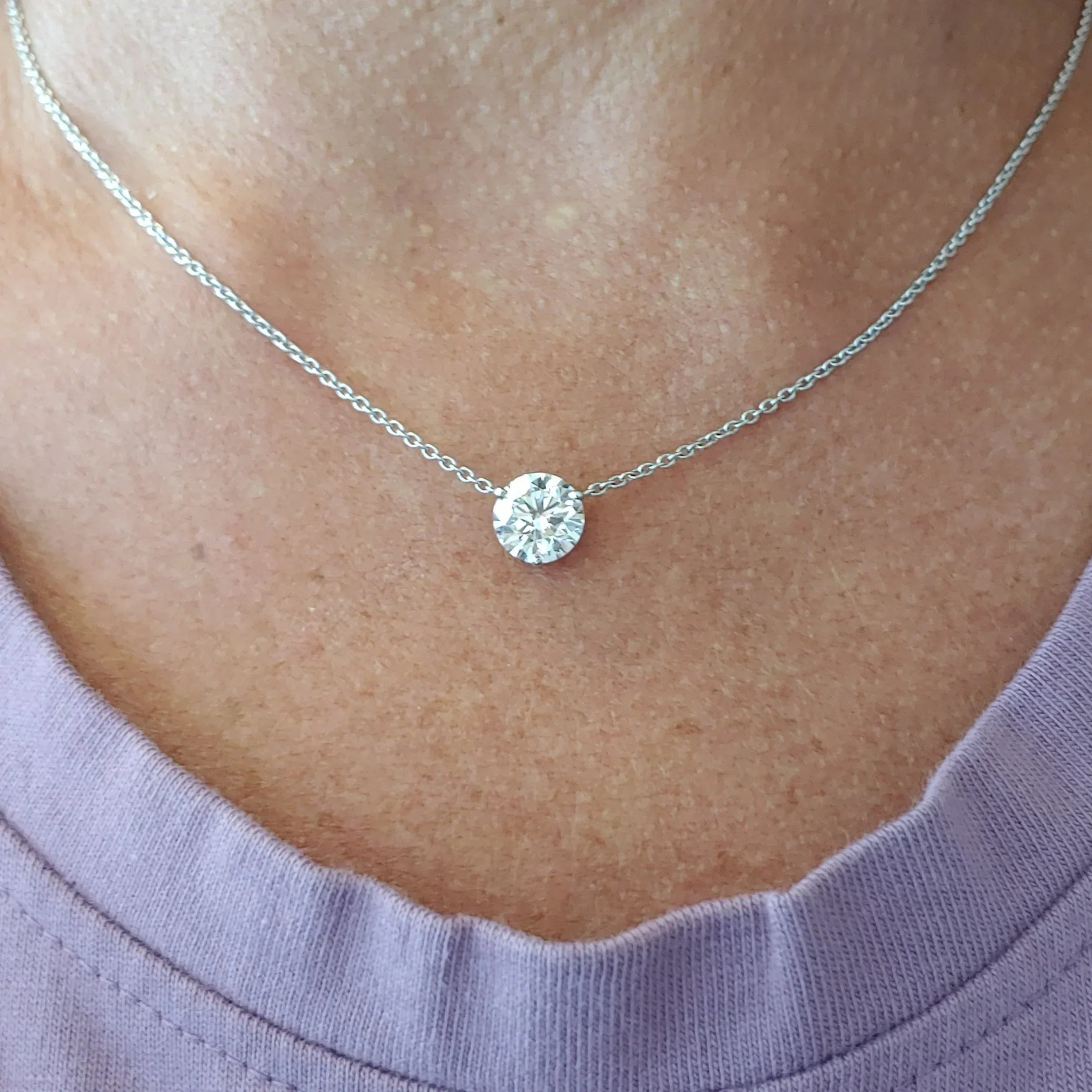 2.03ct Platinum Solitaire Pendant