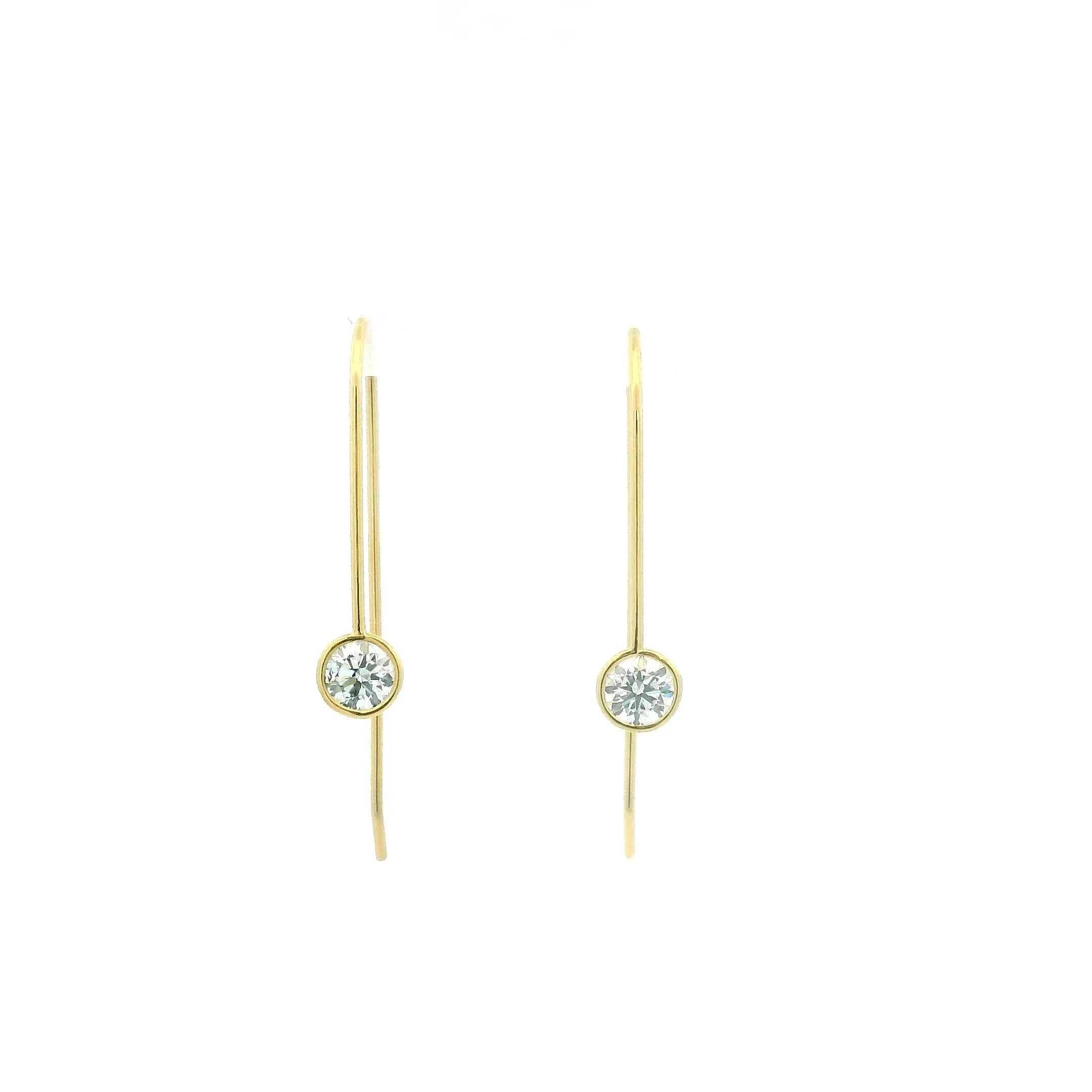 18 karat Yellow Gold and Diamond Medium Drop Earrings