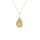 Yellow Gold and Diamond Pear Pendant