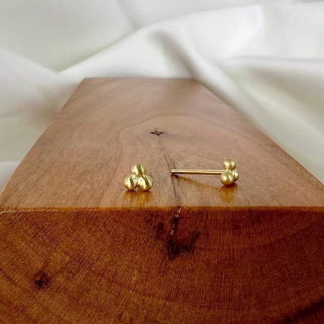 18 karat Yellow Gold Large Trio Earrings
