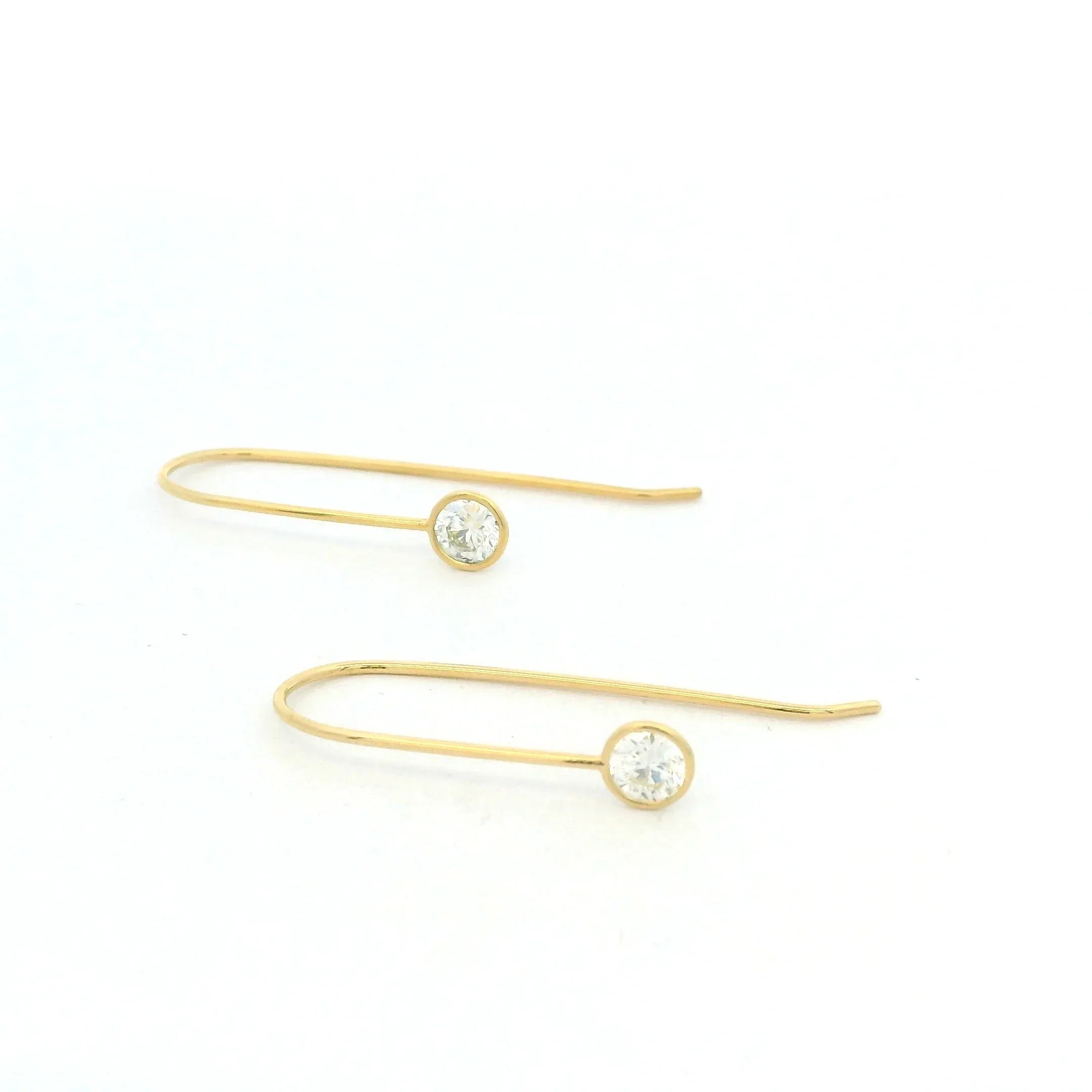 18 karat Yellow Gold and Diamond Medium Drop Earrings
