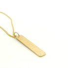 Yellow Gold and Diamond Elongated Tag