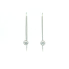 Platinum and Diamond Long Drop Earrings