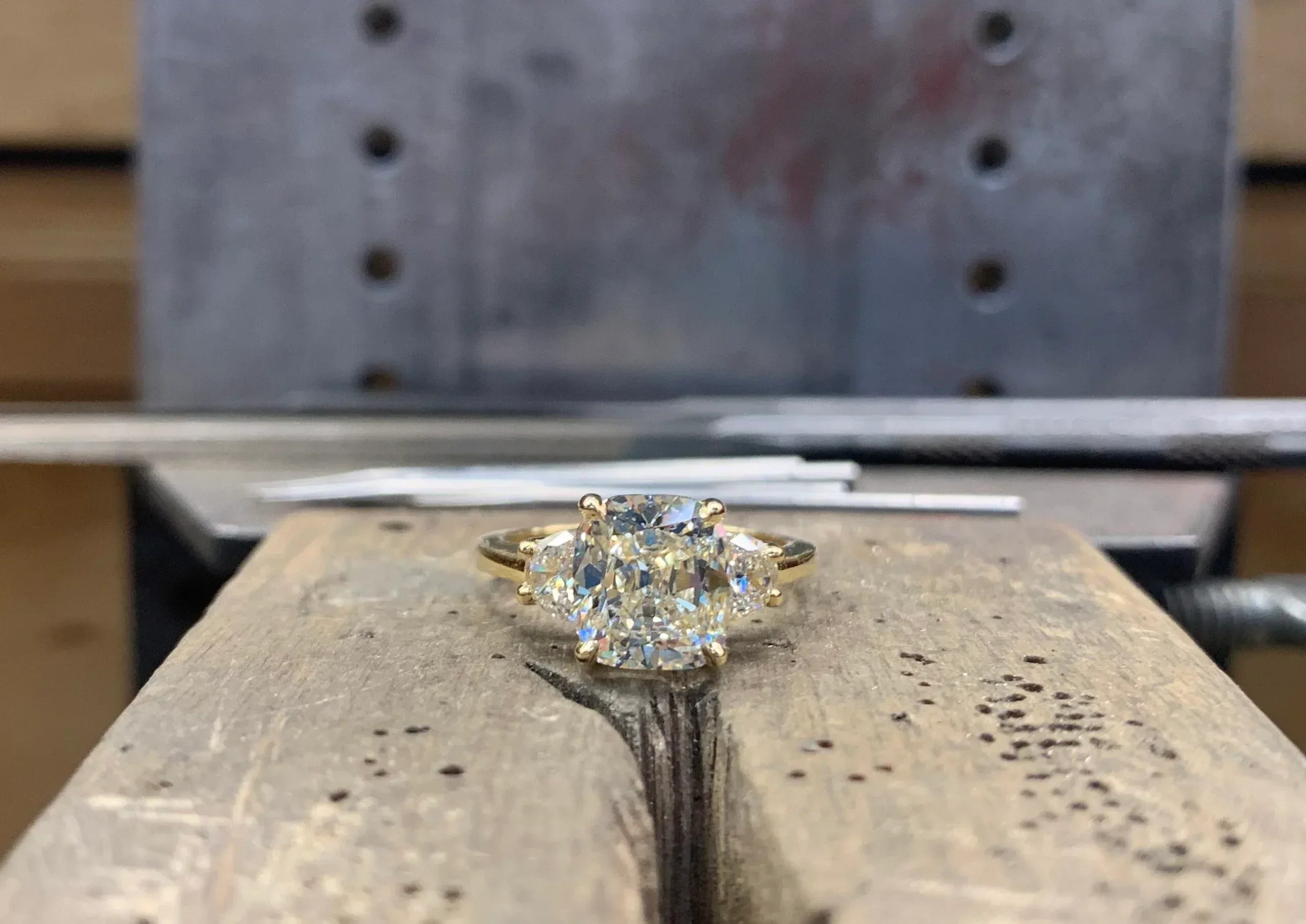 Custom 3.11ct 3 Stone ring