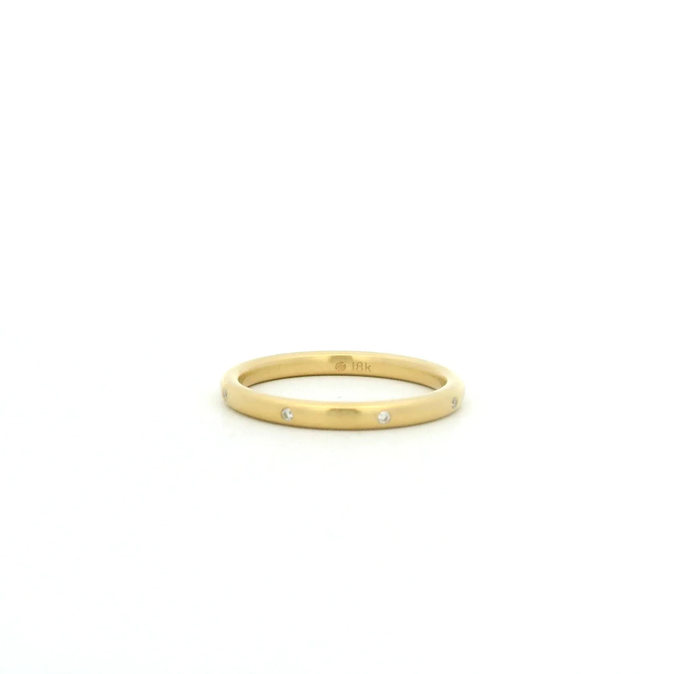 Yellow Gold and Diamond Band