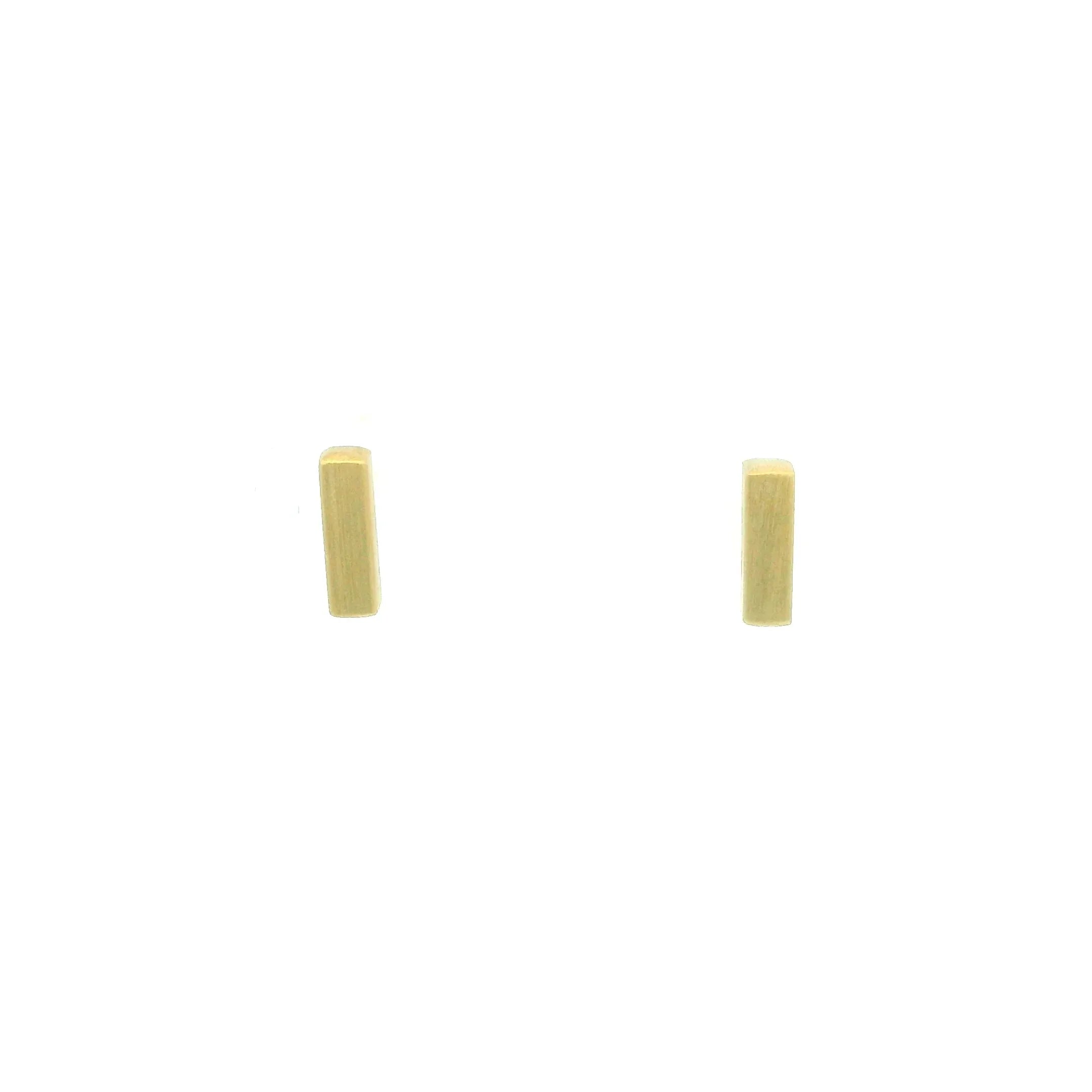 18 karat Yellow Gold  Large Bar Earrings