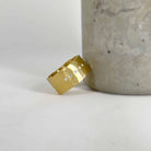 Hammered Wide Band with Diamonds