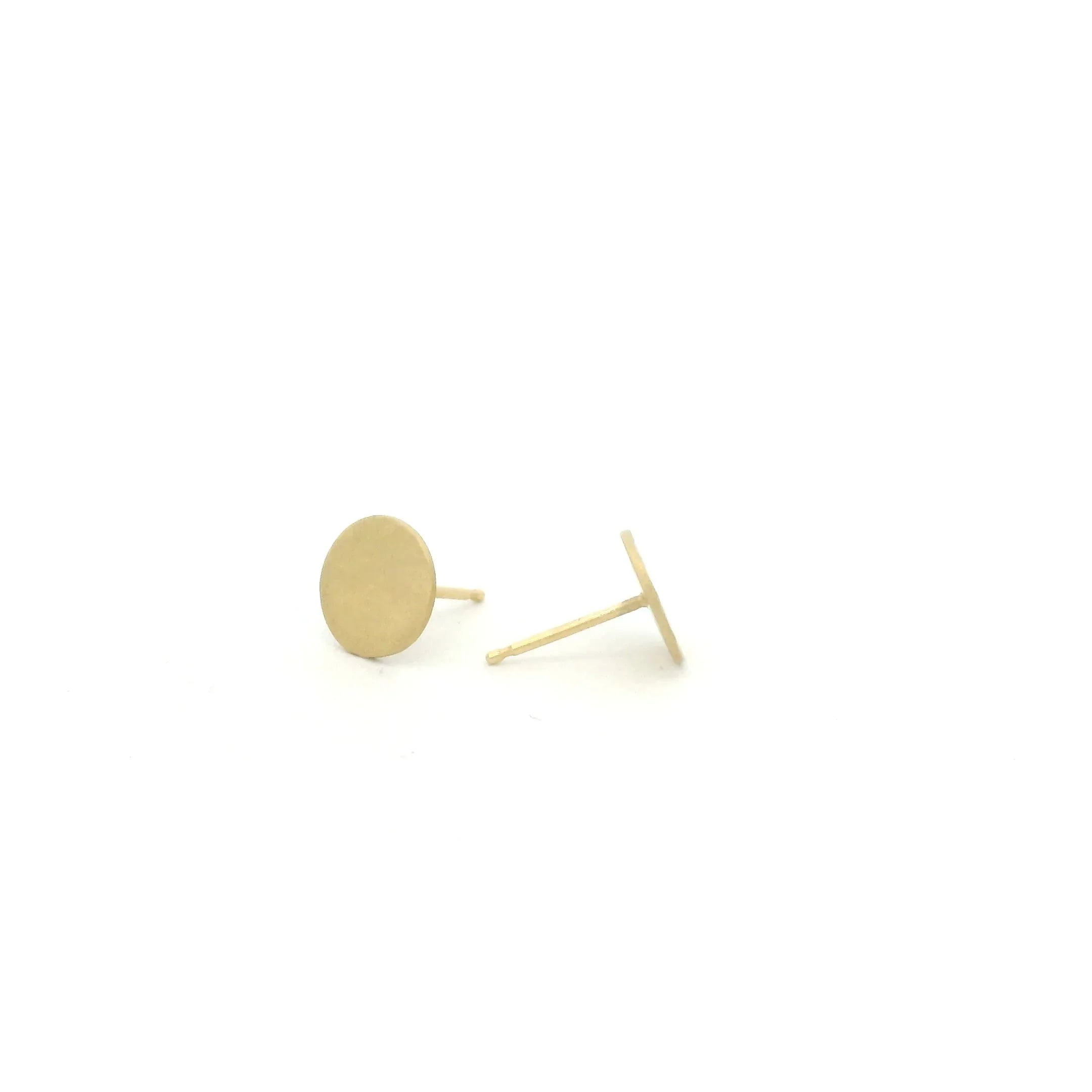 18 karat Yellow Gold Large Disc Earrings