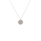 Platinum Hammered Disk Necklace