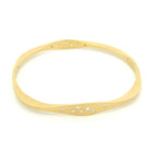 Yellow Gold 7 Diamond Sided Bangle