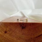 18 karat Yellow Gold and Diamond Stud Earrings, 0.14 ct