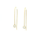 18 karat Yellow Gold and Diamond Long Drop Earrings