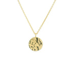 Yellow Gold Disc Pendant Necklace