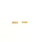 18 Karat Yellow Gold Large Bar Studs
