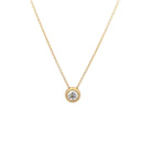 Yellow Gold and Diamond Bezel Pendant
