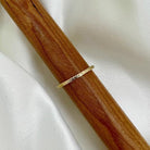 18 karat Yellow Gold Hammered Band, Polished