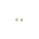 18 karat Yellow Gold and Diamond Stud Earrings